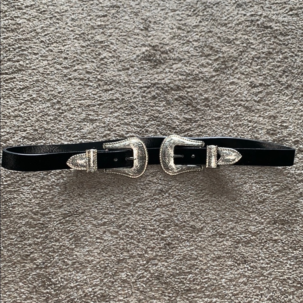 Western Double Buckle Belt